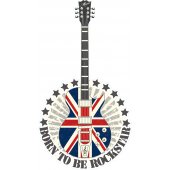 Sticker Chitara UK Star Rock