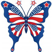 Sticker Fluture USA