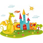 Sticker Pentru Copii Castel Dragon