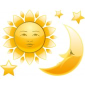 Sticker Pentru Copii Luna si Soare