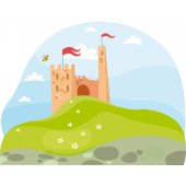 Sticker Pentru Copii Peisaj Castel