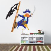 Sticker Pentru Copii Pirat si Steag