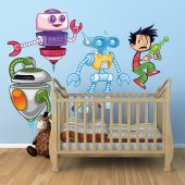 Stickere copii kit 3 Roboti si Copii