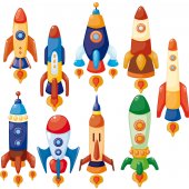 Stickere copii kit 9 Rachete