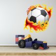 Sticker Minge de Fotbal in foc