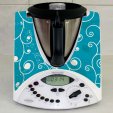 Sticker Thermomix TM 31 Banda pe fond Turcoaz