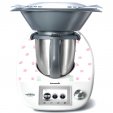 Sticker Thermomix TM 5 Alb cu Buline Roz