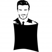 Sticker Ardezie David Beckham