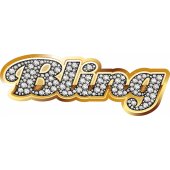 Sticker bling gold strass