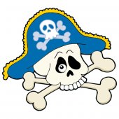 Sticker Copii Craniu Pirat
