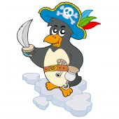 Sticker Copii Pinguin Pirat