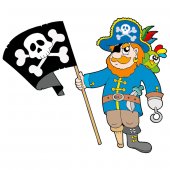 Sticker Copii Pirat Steag