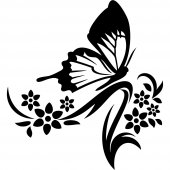 Sticker Floare Fluture