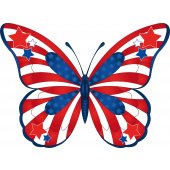Sticker Fluture USA