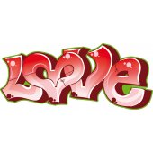 Sticker Graffiti Love