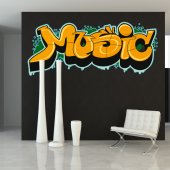 Sticker Graffiti Muzica
