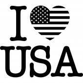 Sticker I Love USA
