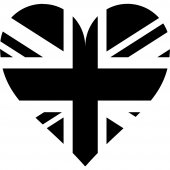 Sticker Inima Englezeasca