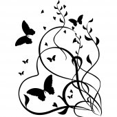 Sticker Inima Fluture