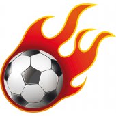 Sticker Minge de Fotbal in foc