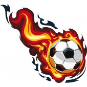 Sticker Minge de Fotbal in foc