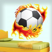 Sticker Minge de Fotbal in foc