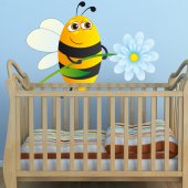 Sticker Pentru Copii Albina Floare