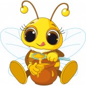 Sticker Pentru Copii Albina Miere