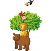Sticker Pentru Copii Arbore Animale