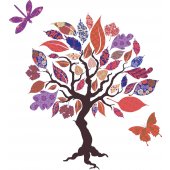 Sticker Pentru Copii Arbore Fluture Libelula