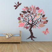 Sticker Pentru Copii Arbore Fluture Libelula