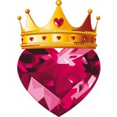 Sticker Pentru Copii Coroana si Inima Diamant