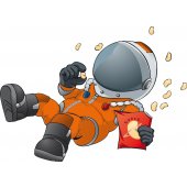 Sticker Pentru Copii Cosmonaut in Imponderabilitate