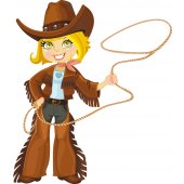 Sticker Pentru Copii Cowgirl