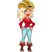 Sticker Pentru Copii Cowgirl