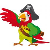 Sticker Pentru Copii Papagal Pirat