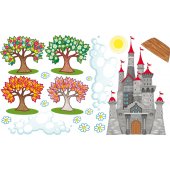 Sticker Pentru Copii Peisaj Castel