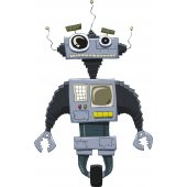 Sticker Pentru Copii Robot Radio