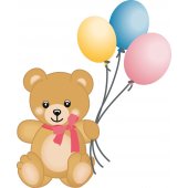 Sticker Pentru Copii Ursulet Baloane