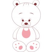 Sticker Pentru Copii Ursulet Baveta