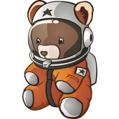 Sticker Pentru Copii Ursulet Cosmonaut