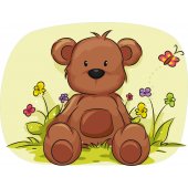 Sticker Pentru Copii Ursulet Flori