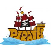Sticker Pentru Copii Vapor Pirat