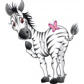 Sticker Pentru Copii Zebra Fluture