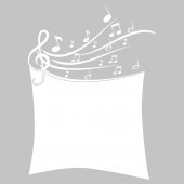 Sticker tabla velleda Note Muzicale