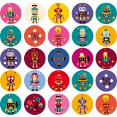 Stickere copii kit 25 Roboti