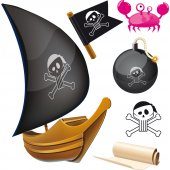 Stickere copii kit Pirati